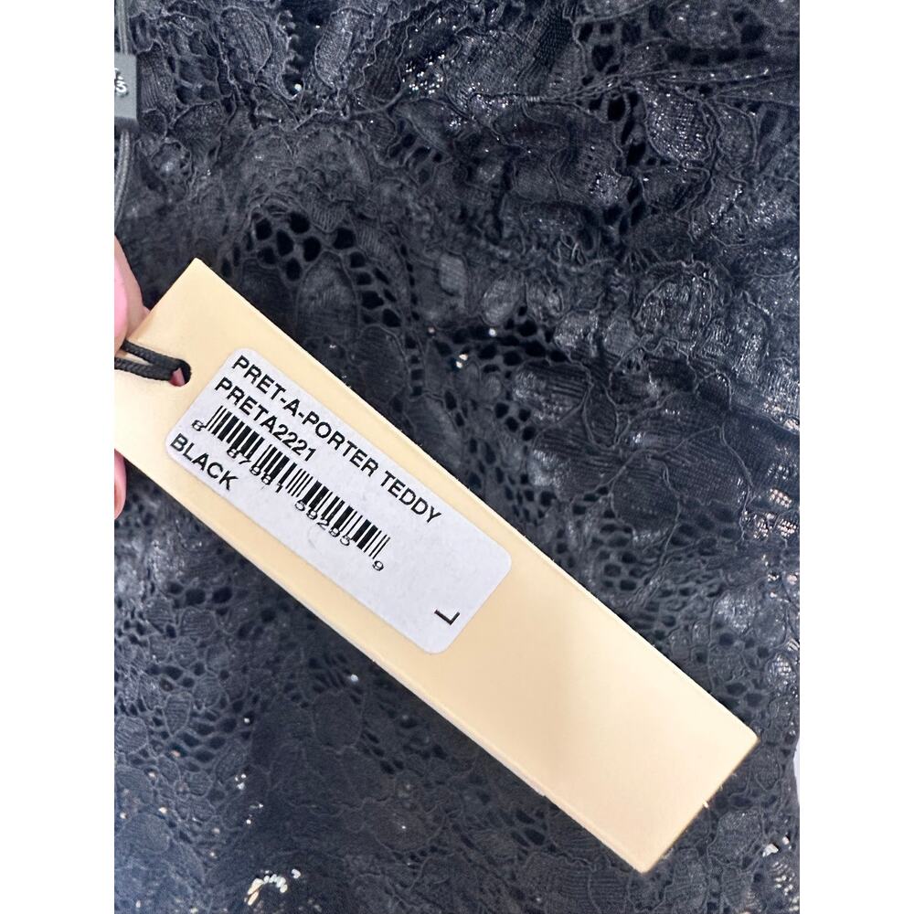 Cosabella Pret A Porter Lace Teddy Bodysuit Black Size L NWT - Picture 7 of 9
